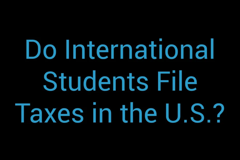 Do International Students File Taxes In The U S