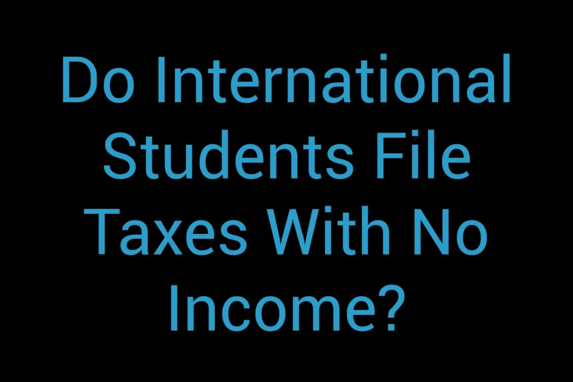 Do International Students File Taxes With No Income
