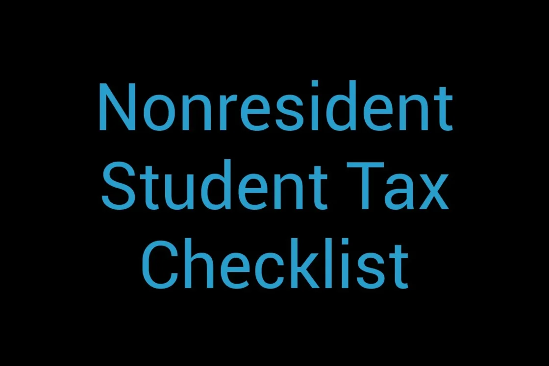 Nonresident Student Tax Checklist